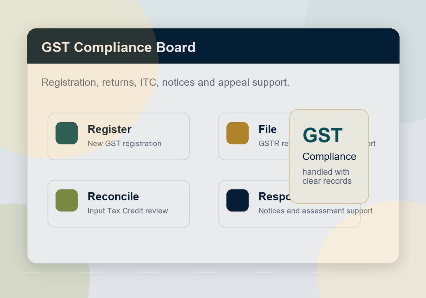 GST consultant reviewing invoices and tax records with a business client